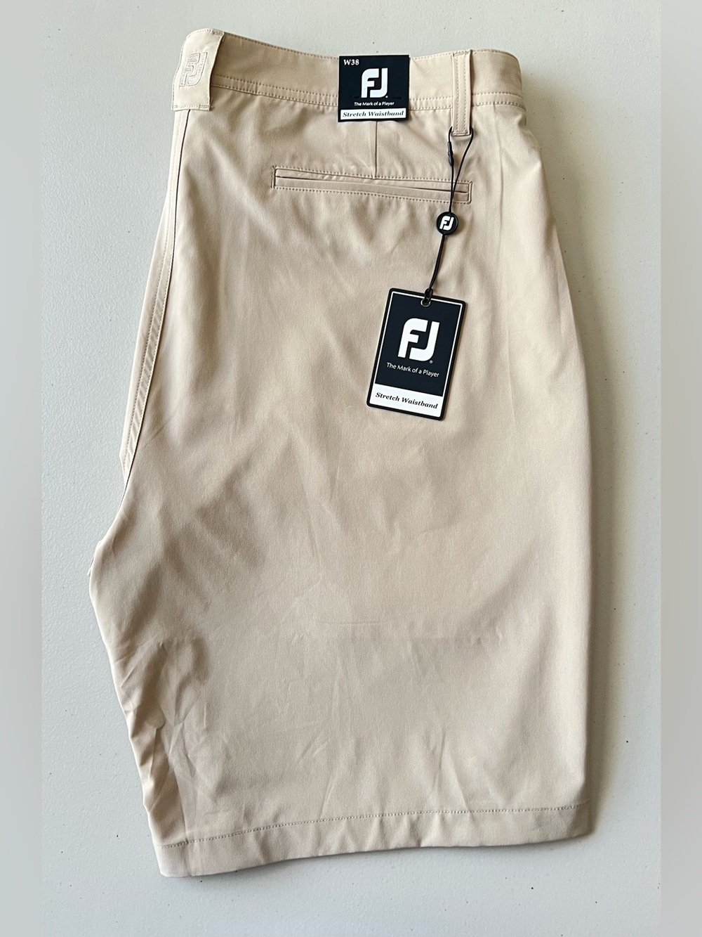 FootJoy Lightweight Golf Shorts NWT Men’s 38 Khaki 9” Inseam Performance Stretch - Picture 12 of 15